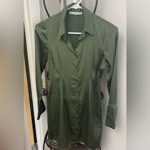 New without tags Abercrombie satin shirt dress XXS petite